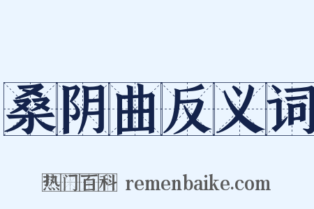 桑阴曲反义词是什么意思的图片